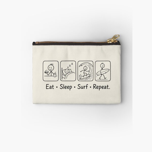 Item preview, Eat, sleep, surf, repeat...funny stick figure designed and sold by Applecrunch.