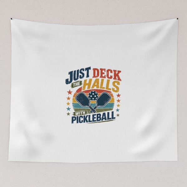 Item preview, Just Deck The Halls With Pickleball Christmas Holiday Player Fan designed and sold by JonesFlora2025.