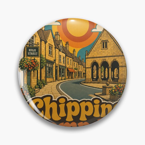 Item preview, Chipping Campden England Travel Souvenir - Retro Illustration designed and sold by VisualArtsOasis.