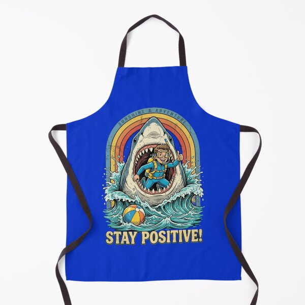 Item preview, Stay Positive Shark Diver Vintage T-Shirt | Funny Scuba Diving Adventure Retro Beach Graphic designed and sold by Bhaskar Digital Art.