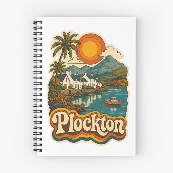 Item preview, Plockton Scotland Travel Souvenir - Retro Illustration designed and sold by VisualArtsOasis.