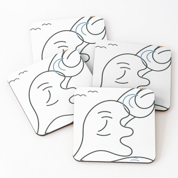 Item preview, Minimalist Face and Wave Line Art designed and sold by WORN.THOUGHTS.