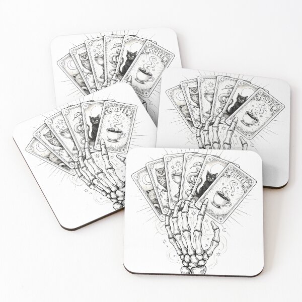 Item preview, Tarot Coffee Skeleton Hand Vintage Ghotic Coffee lover designed and sold by WonderMugStudio.