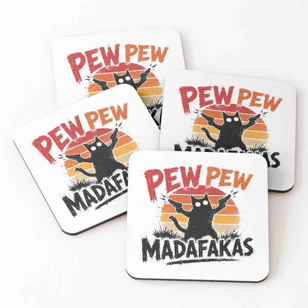Item preview, Pew Pew Madafakas Cat Funny Meme Humor Feline Lover designed and sold by JonesFlora2025.
