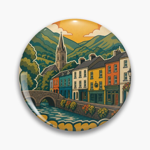 Item preview, Kenmare Ireland Travel Souvenir - Retro Illustration designed and sold by VisualArtsOasis.