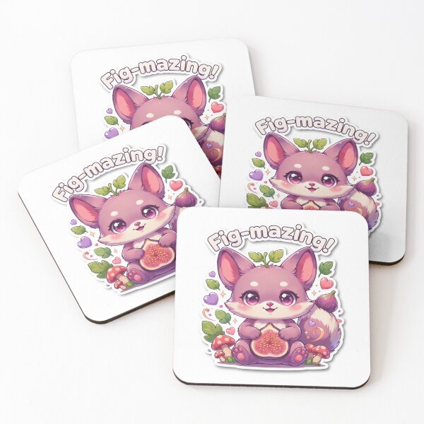 Item preview, Fig-mazing Kawaii Fig Fox T-Shirt – Cute Cottagecore Fox Sticker Gift for Woodland Animal Lovers & Kawaii Fans designed and sold by GemBob Creations.