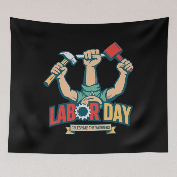 Item preview, Labor Day Celebrate The Workers Retro Bold designed and sold by SiarheiYur.