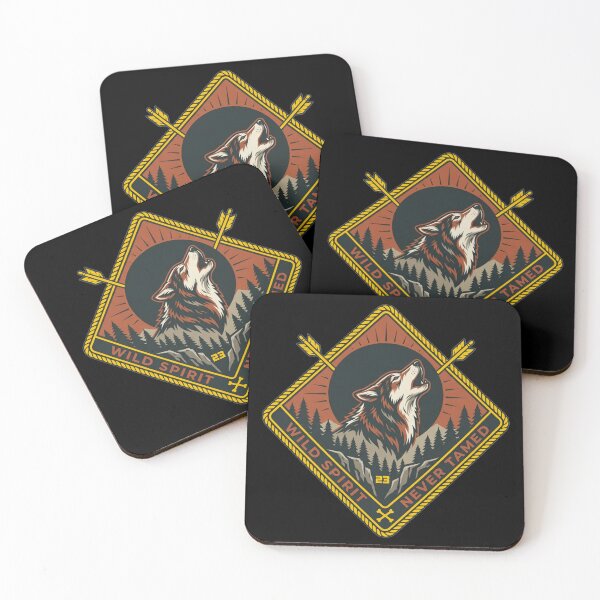 Item preview, Vintage Howling Wolf Wild Spirit Geometric Emblem designed and sold by Global-Command.