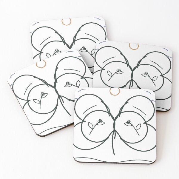 Item preview, Minimalist Botanical Butterfly Line Art designed and sold by WORN.THOUGHTS.
