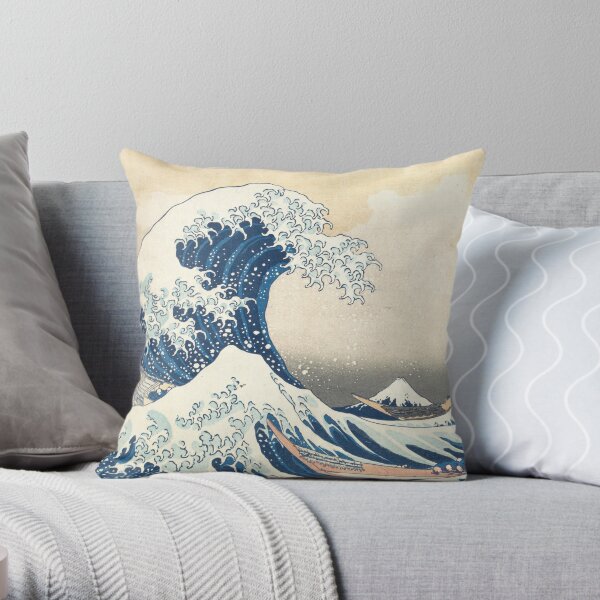 The Great Wave Off Kanagawa Throw Pillow