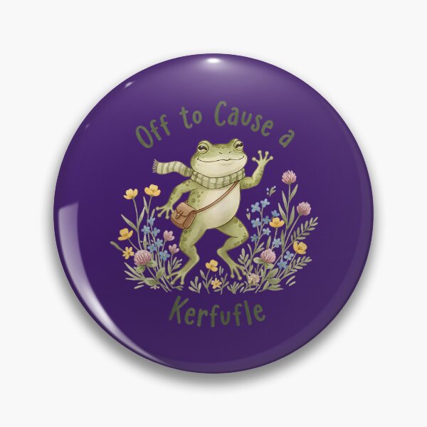 Item preview, Cute Frog Off to Cause A Kerfuffle Whimsical Watercolor designed and sold by FrankIsabel.