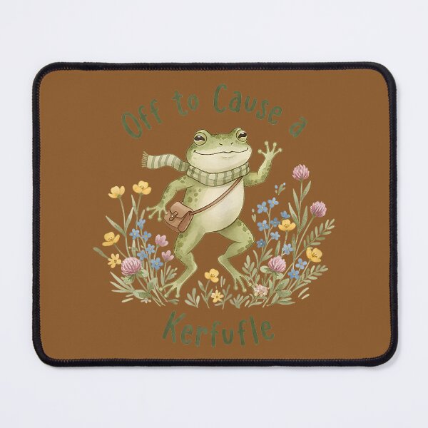 Item preview, Cute Frog Off to Cause A Kerfuffle Whimsical Watercolor designed and sold by FrankIsabel.