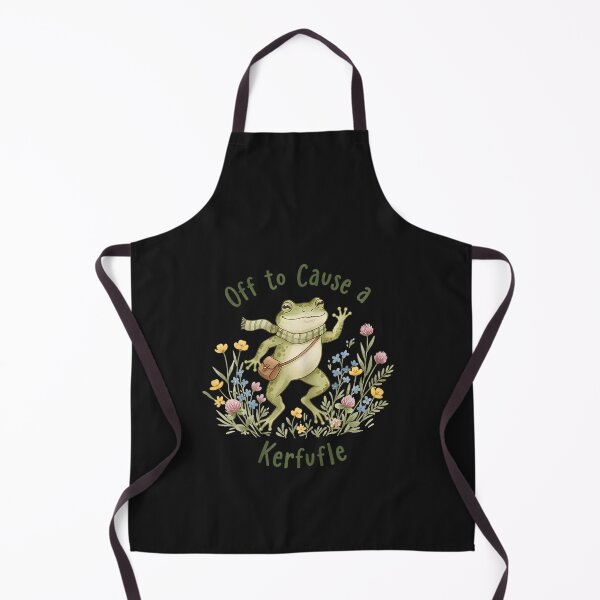 Item preview, Cute Frog Off to Cause A Kerfuffle Whimsical Watercolor designed and sold by FrankIsabel.