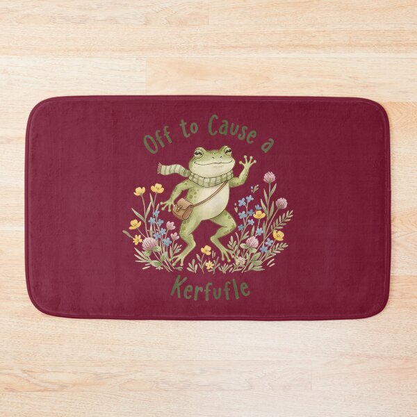 Item preview, Cute Frog Off to Cause A Kerfuffle Whimsical Watercolor designed and sold by FrankIsabel.