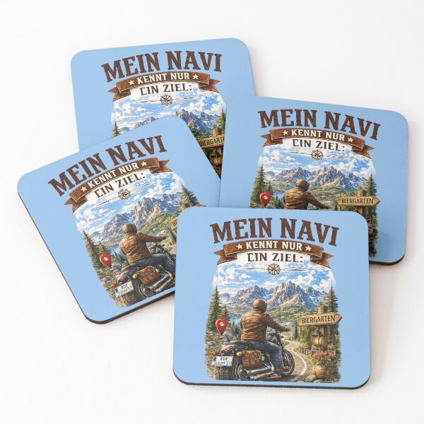 Item preview, Funny Bavarian Motorcycle Design – "Mein Navi kennt nur ein Ziel: Biergarten" designed and sold by Alpine-Ink.