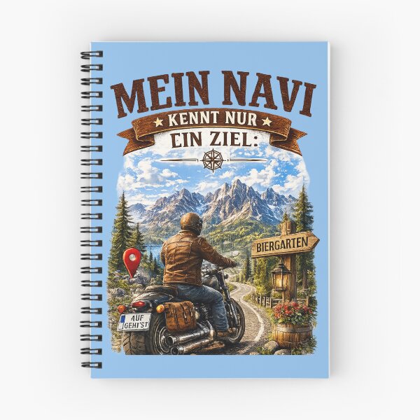 Item preview, Funny Bavarian Motorcycle Design – "Mein Navi kennt nur ein Ziel: Biergarten" designed and sold by Alpine-Ink.
