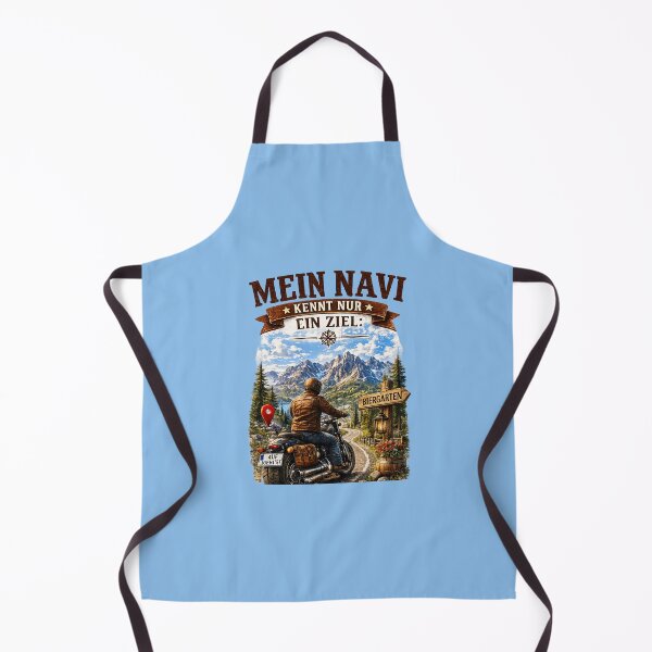 Item preview, Funny Bavarian Motorcycle Design – "Mein Navi kennt nur ein Ziel: Biergarten" designed and sold by Alpine-Ink.