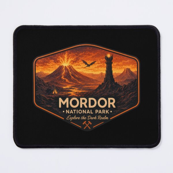 Item preview, Mordor National Park Shirt, Fantasy Travel Tee, Dark Realm Graphic Shirt, LOTR Inspired Shirt designed and sold by LiuTiuuu.