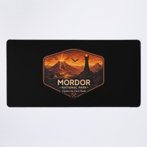 Item preview, Mordor National Park Shirt, Fantasy Travel Tee, Dark Realm Graphic Shirt, LOTR Inspired Shirt designed and sold by LiuTiuuu.