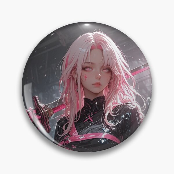 Item preview, Cyberpunk Pink Samurai Girl | Futuristic Anime Warrior | Neon Katana Aesthetic Art designed and sold by Dyan4.