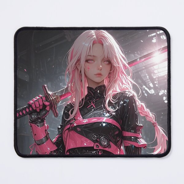 Item preview, Cyberpunk Pink Samurai Girl | Futuristic Anime Warrior | Neon Katana Aesthetic Art designed and sold by Dyan4.