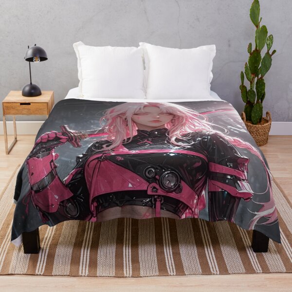 Item preview, Cyberpunk Pink Samurai Girl | Futuristic Anime Warrior | Neon Katana Aesthetic Art designed and sold by Dyan4.