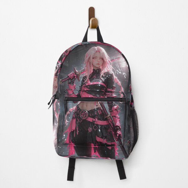 Item preview, Cyberpunk Pink Samurai Girl | Futuristic Anime Warrior | Neon Katana Aesthetic Art designed and sold by Dyan4.