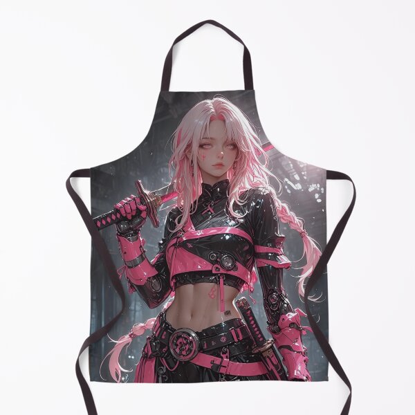 Item preview, Cyberpunk Pink Samurai Girl | Futuristic Anime Warrior | Neon Katana Aesthetic Art designed and sold by Dyan4.