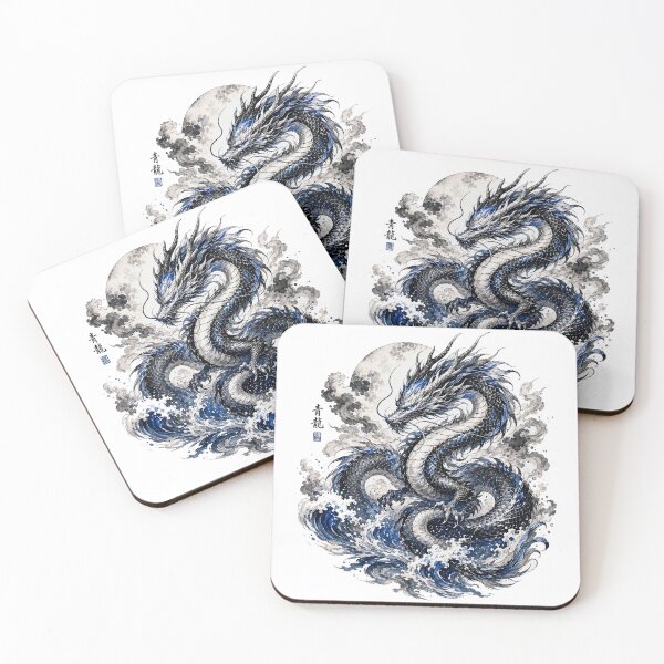 Item preview, Moon Tide Dragon — Japanese Ink Spirit designed and sold by darkdesign9.