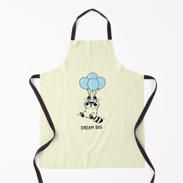 Item preview, DREAM BIG • Cute Raccoon Flying with Balloons Meme designed and sold by CreativeArtistL.