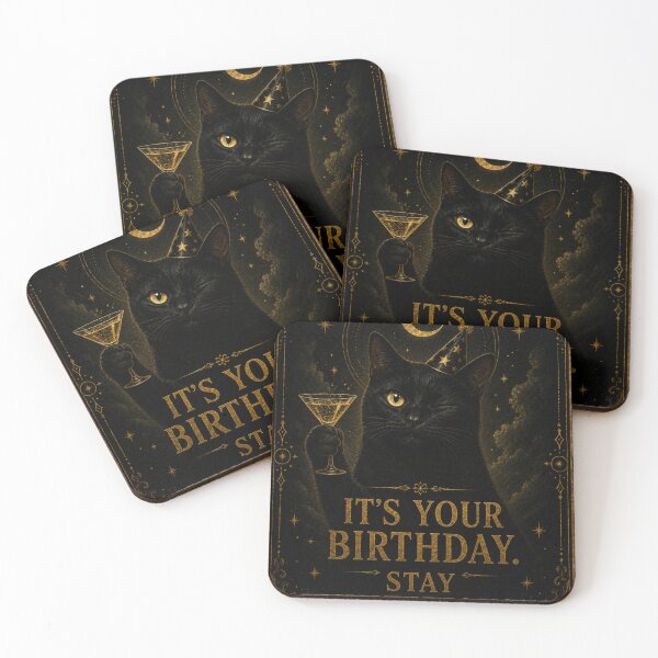 Item preview, Stay Mysterious Birthday Black Cat designed and sold by Sirio22.