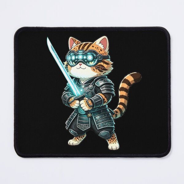 Item preview, Cyber-Samurai Felis Nigripes - Elite Tactical Warrior designed and sold by ABYSSLAB.