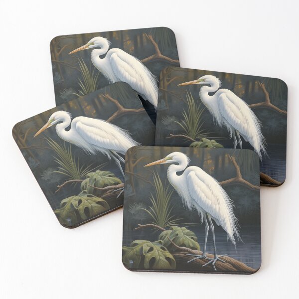 Item preview, White Egret Bird designed and sold by Myra365Art.