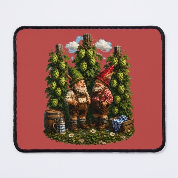 Item preview, Bavarian Garden Gnomes – Funny Hop Garden Dwarfs Illustration designed and sold by Alpine-Ink.