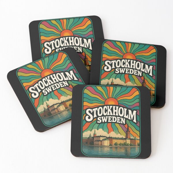 Item preview, Stockholm Sweden Trippy Art Europe Travel designed and sold by TomFrontierArt.