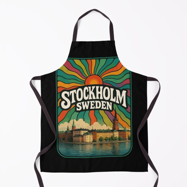 Item preview, Stockholm Sweden Trippy Art Europe Travel designed and sold by TomFrontierArt.