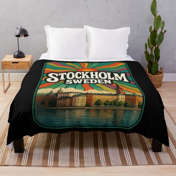 Item preview, Stockholm Sweden Trippy Art Europe Travel designed and sold by TomFrontierArt.