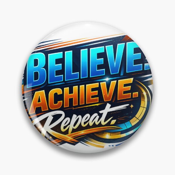 Item preview, Believe. Achieve. Repeat. | Modern Motivational Typography Design designed and sold by AnanthDesign.