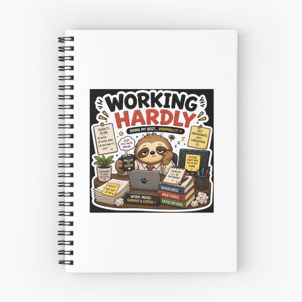 Item preview, Working Hardly Funny Office Humor Sticker designed and sold by BrainBuckets.