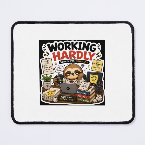 Item preview, Working Hardly Funny Office Humor Sticker designed and sold by BrainBuckets.