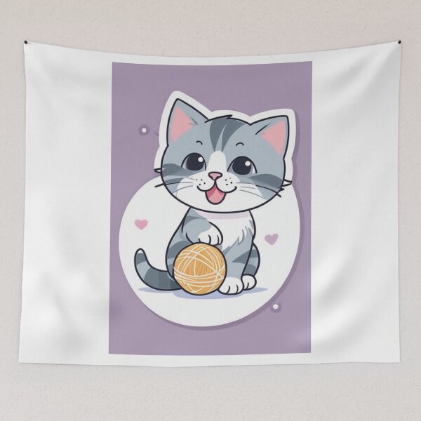 Item preview, Art - Kawaii Style Kitten Illustration, Visual Trends designed and sold by World-Pets.