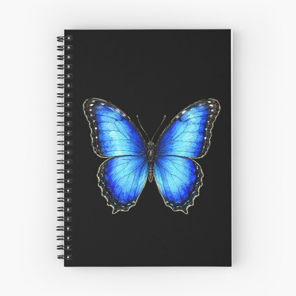 Item preview, Minimal Blue Morpho Butterfly Watercolor | Hand Drawn Nature Illustration designed and sold by ColorSplash123.