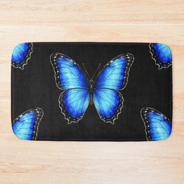 Item preview, Minimal Blue Morpho Butterfly Watercolor | Hand Drawn Nature Illustration designed and sold by ColorSplash123.
