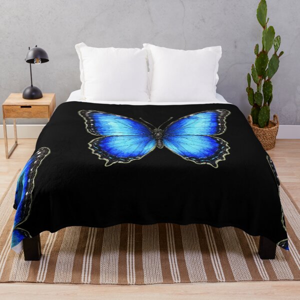 Item preview, Minimal Blue Morpho Butterfly Watercolor | Hand Drawn Nature Illustration designed and sold by ColorSplash123.