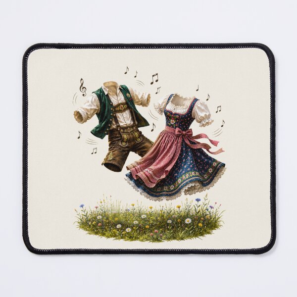 Item preview, Funny Bavarian Folk Dance Gift – "Wo Musik spielt, tanzen sogar Tracht und Dirndl!" designed and sold by Alpine-Ink.