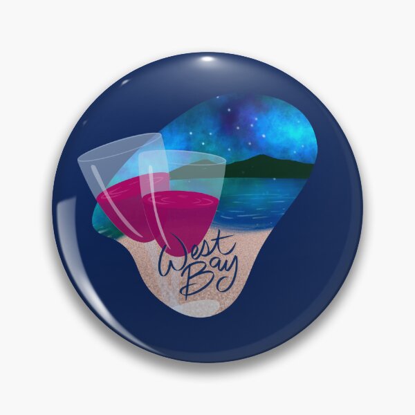 Item preview, West Bay Vibes Beach Wine and Northern Lights designed and sold by DesignChaser.