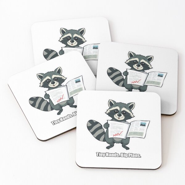 Item preview, Raccoon - Tiny Hands Big Plans - Funny Raccoon Gift designed and sold by pawdrops.