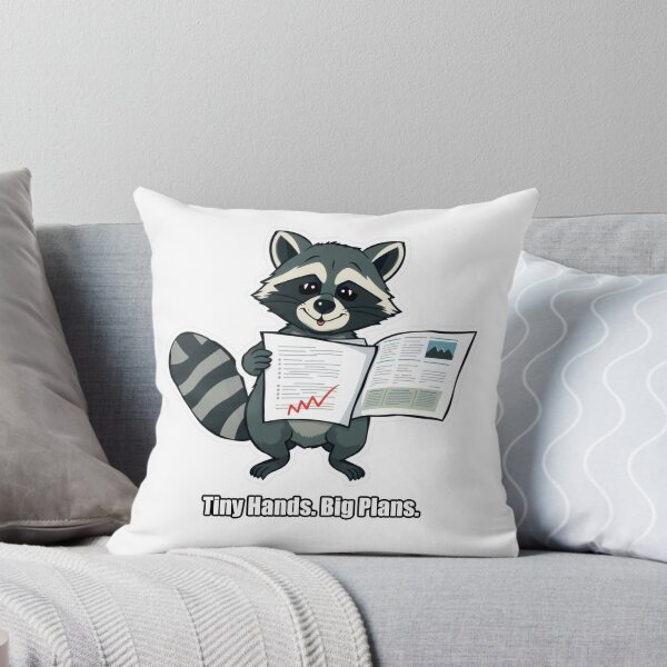 Item preview, Raccoon - Tiny Hands Big Plans - Funny Raccoon Gift designed and sold by pawdrops.