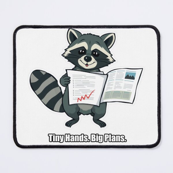 Item preview, Raccoon - Tiny Hands Big Plans - Funny Raccoon Gift designed and sold by pawdrops.