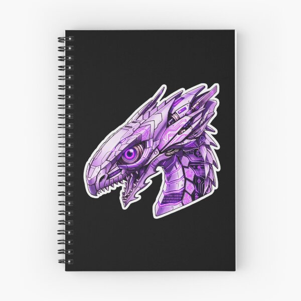 Item preview, Cyber Lavender Mecha Dragon Head Purple Neon Code Sticker designed and sold by bug4j_DragonLab.